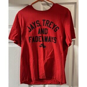 Vintage Red Nike Tee Mens Jays Treys and Fadeaways Nike Air Shirt Jordan Large